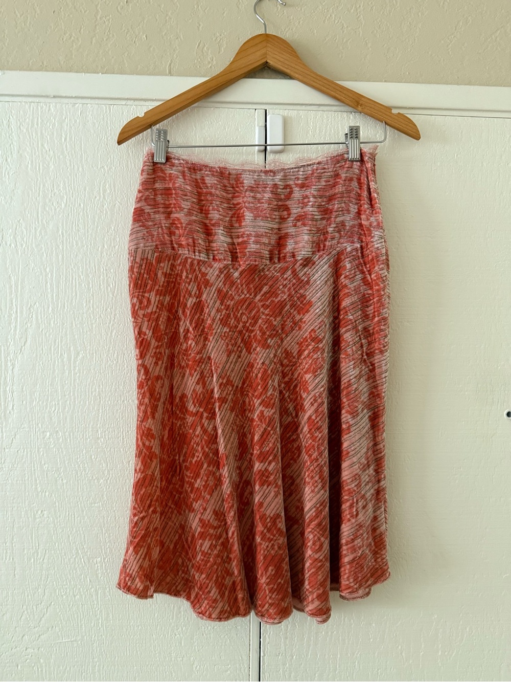 Vintage Blumarine 100% Silk Floral Midi Skirt: Y2K Archival Italian Luxury